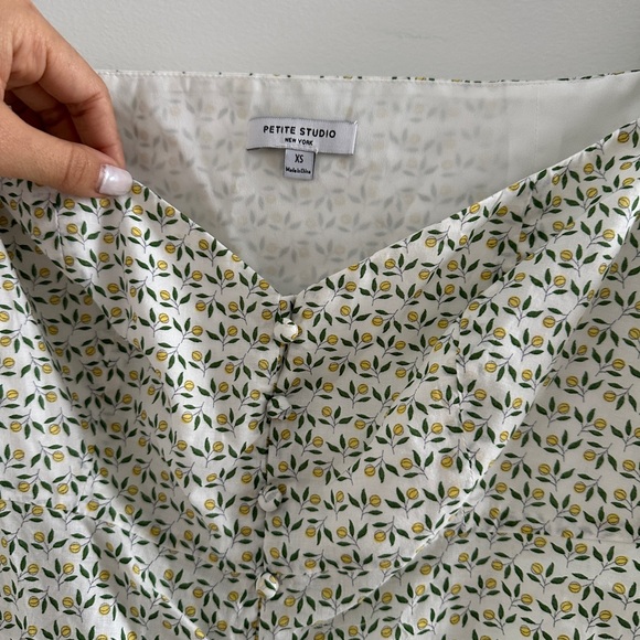 NWOT Petite Studio Lemon Tree Blouse - Picture 5 of 6